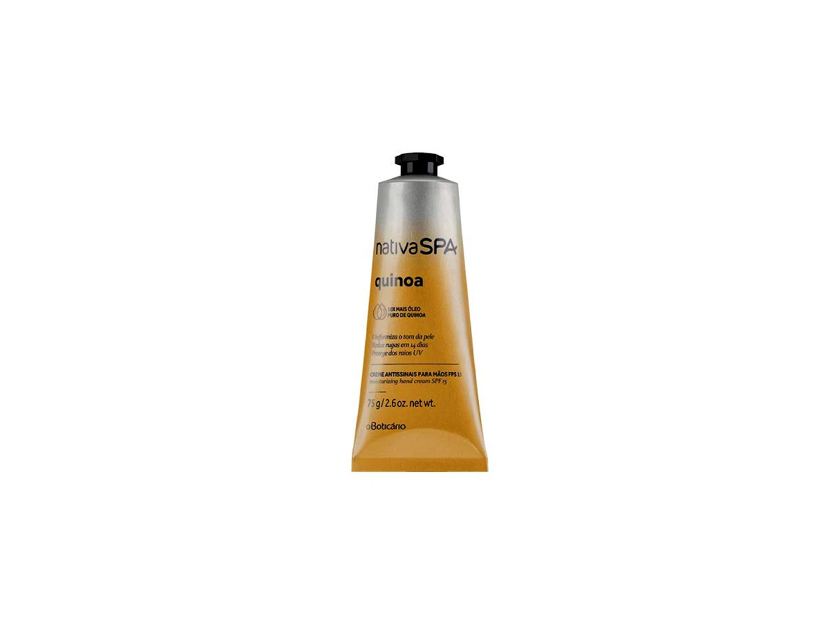 Revisão Nativa Spa Creme Antissinais Para Mãos Fps 15 Quinoa, 75 G: O rei do toque aveludado, mas não espere um milagre antissinais
