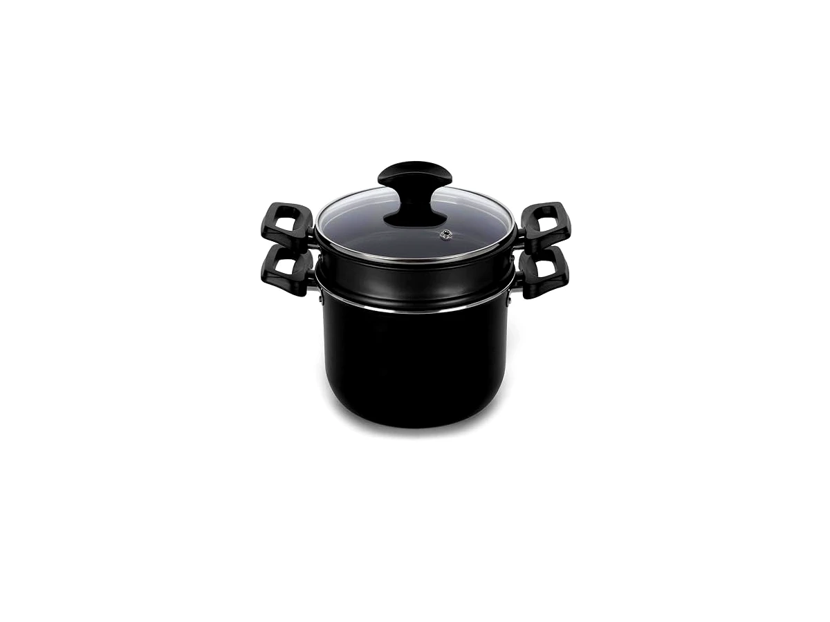 Revisão Cuscuzeira de Indução Multiflon Antiaderente Induct+ Preto 16 cm (Ref: 44116): a campeã em durabilidade para cooktops modernos