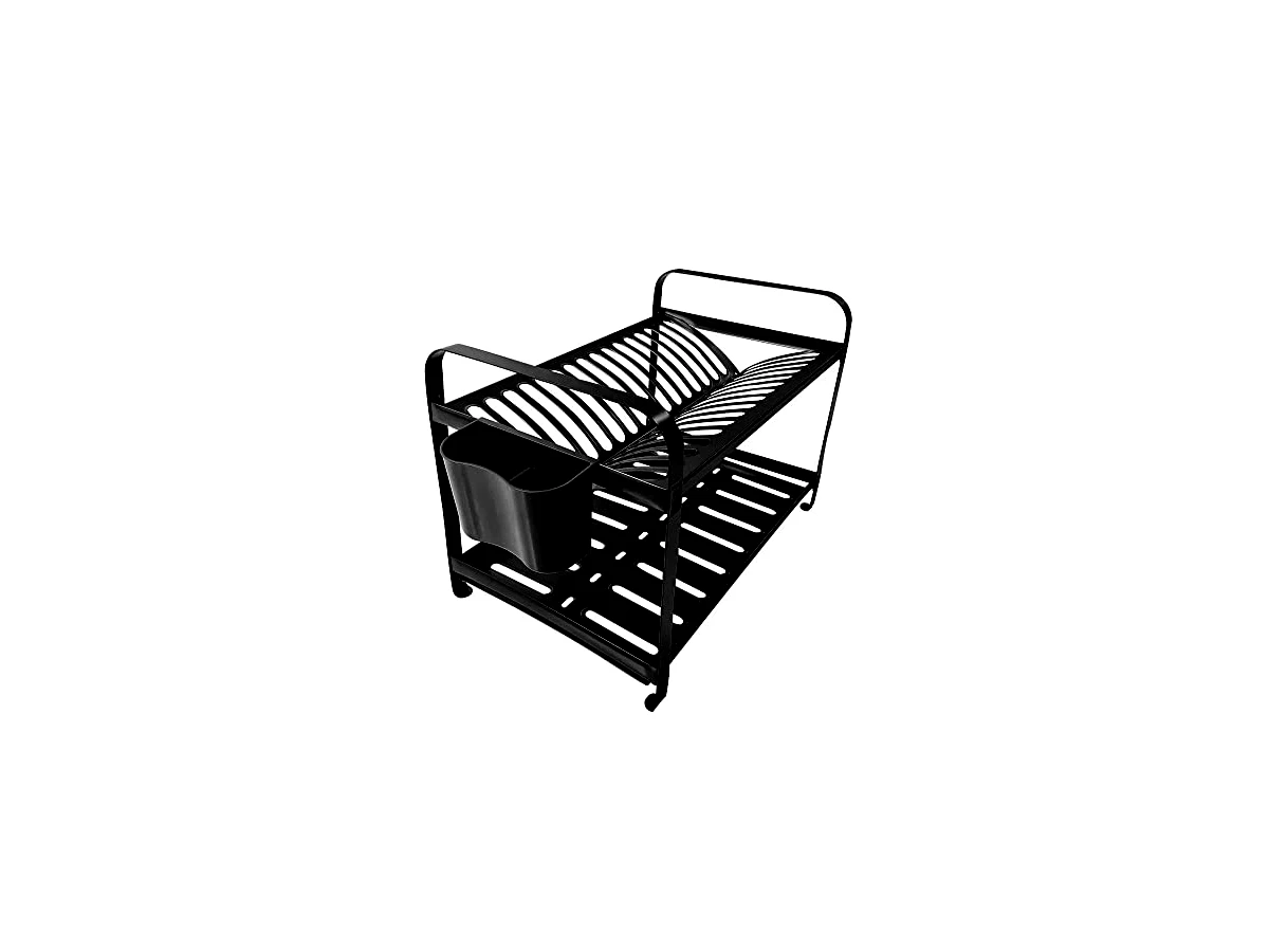Revisão Escorredor de Louças Mak Inox 16 Pratos Montado com Porta-Talheres Preto (Ref. 0416P): visual moderno e praticidade direto da caixa
