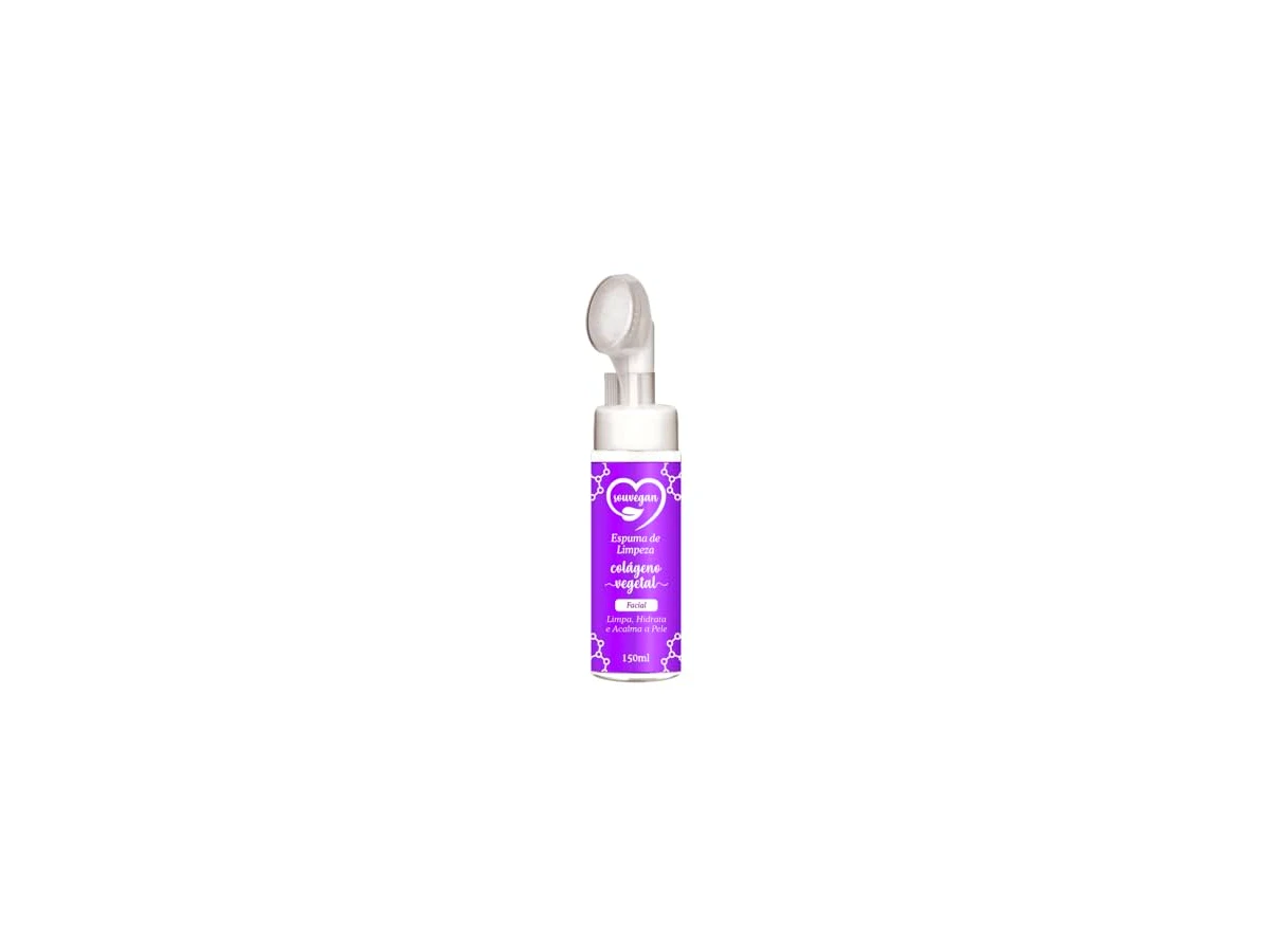 Revisão Souvegan Espuma de Limpeza Facial com Colágeno Vegetal: limpeza 2 em 1 com escova integrada que exige atenção na higiene