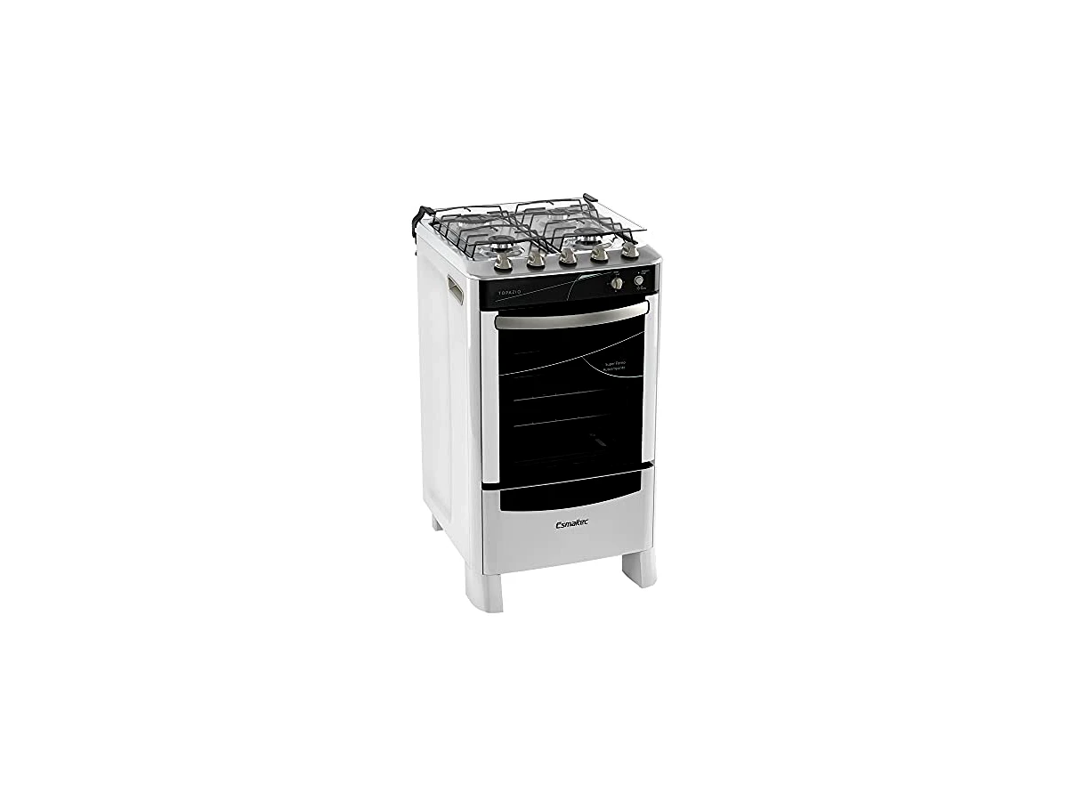 Revisão Fogão 4 Bocas Esmaltec Topázio Acendimento Automático, Timer Sonoro e Forno Autolimpante: agilidade no preparo sem passar do ponto