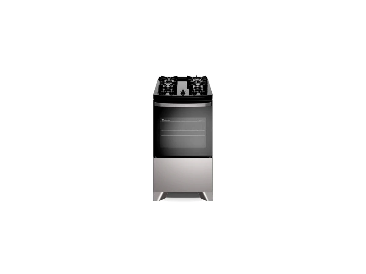 Revisão Fogão de Piso 4 Bocas Electrolux Cinza Efficient com Mesa de Vidro, Tripla Chama e PerfectCook (FE4GG): O melhor custo-benefício para aposentar o inox