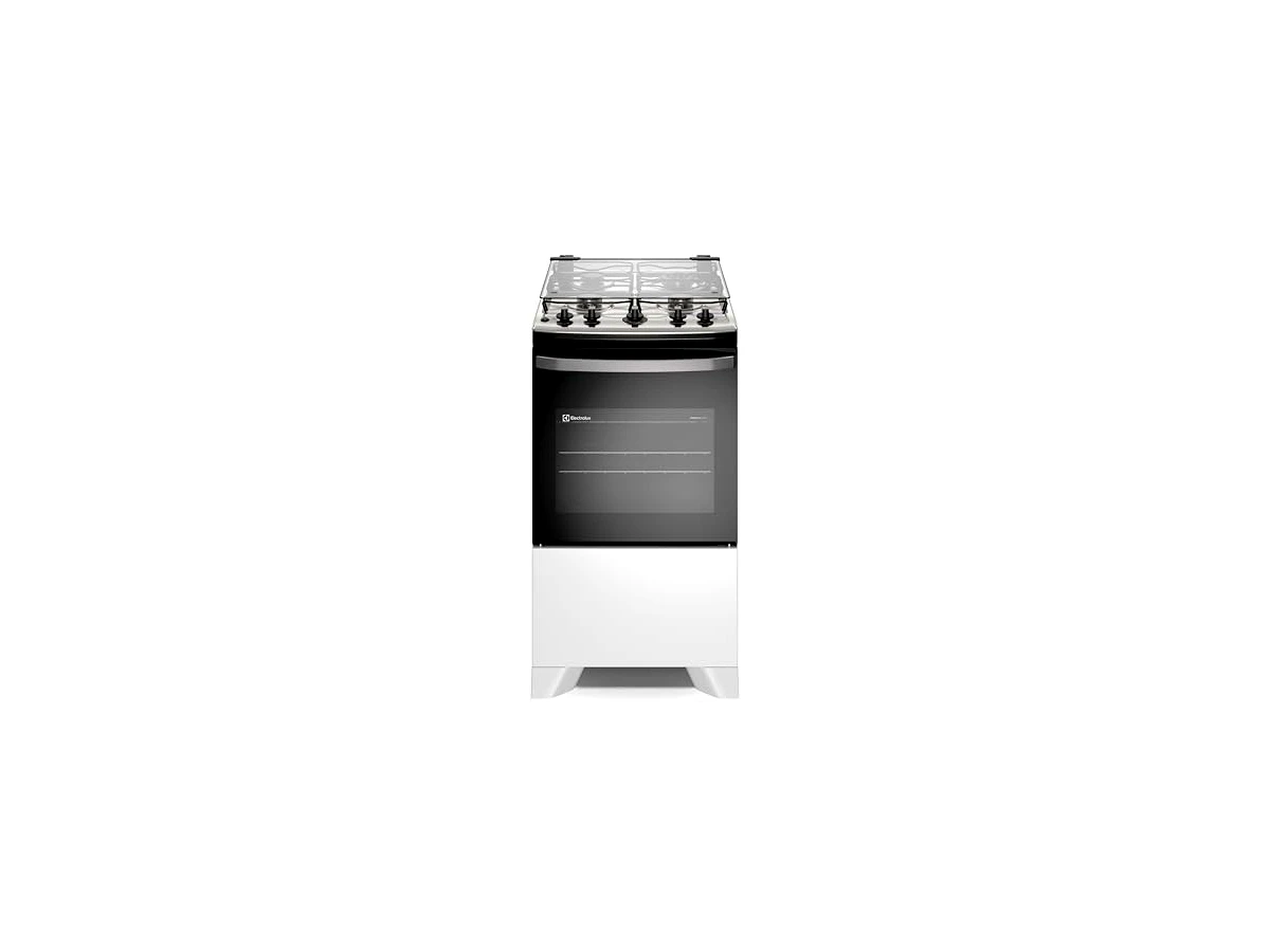 Revisão Fogão de Piso 4 Bocas Electrolux Efficient Branco com Mesa Inox, PerfectCook e VaporBake (FE4IW): a aposta segura no formato tradicional