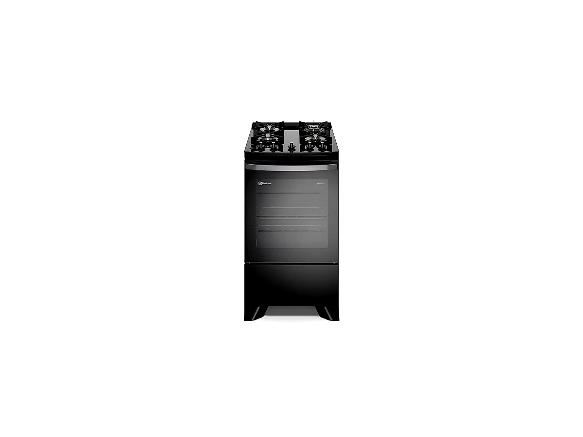 Revisão Fogão de Piso 4 Bocas Electrolux Efficient Inox com Acendimento Automático, PerfectCook e VaporBake (FE4GP): visual premium e forno gigante
