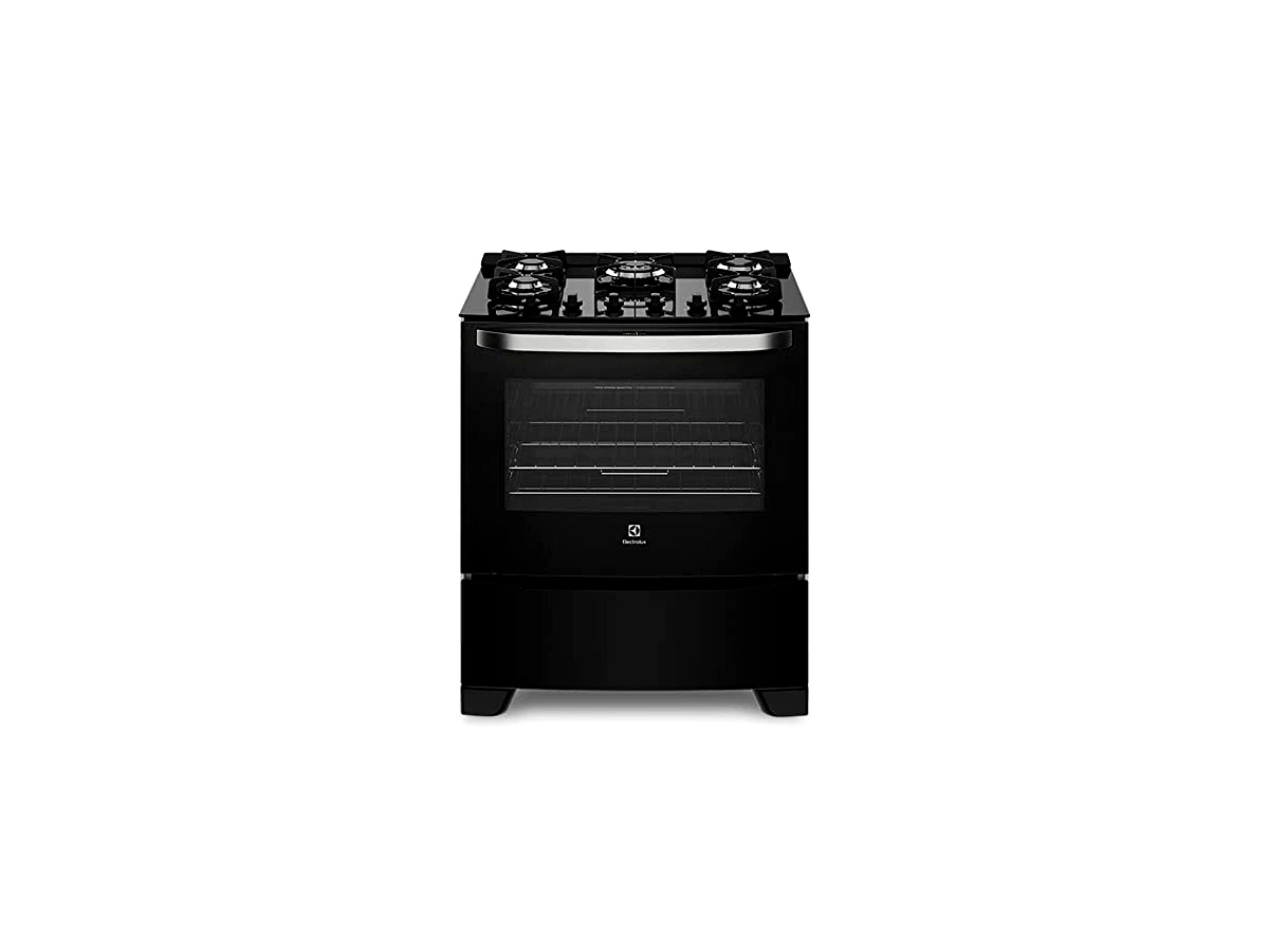 Fogão 5 Bocas Electrolux Prata com Mesa de Vidro e Tripla Chama (76GS)