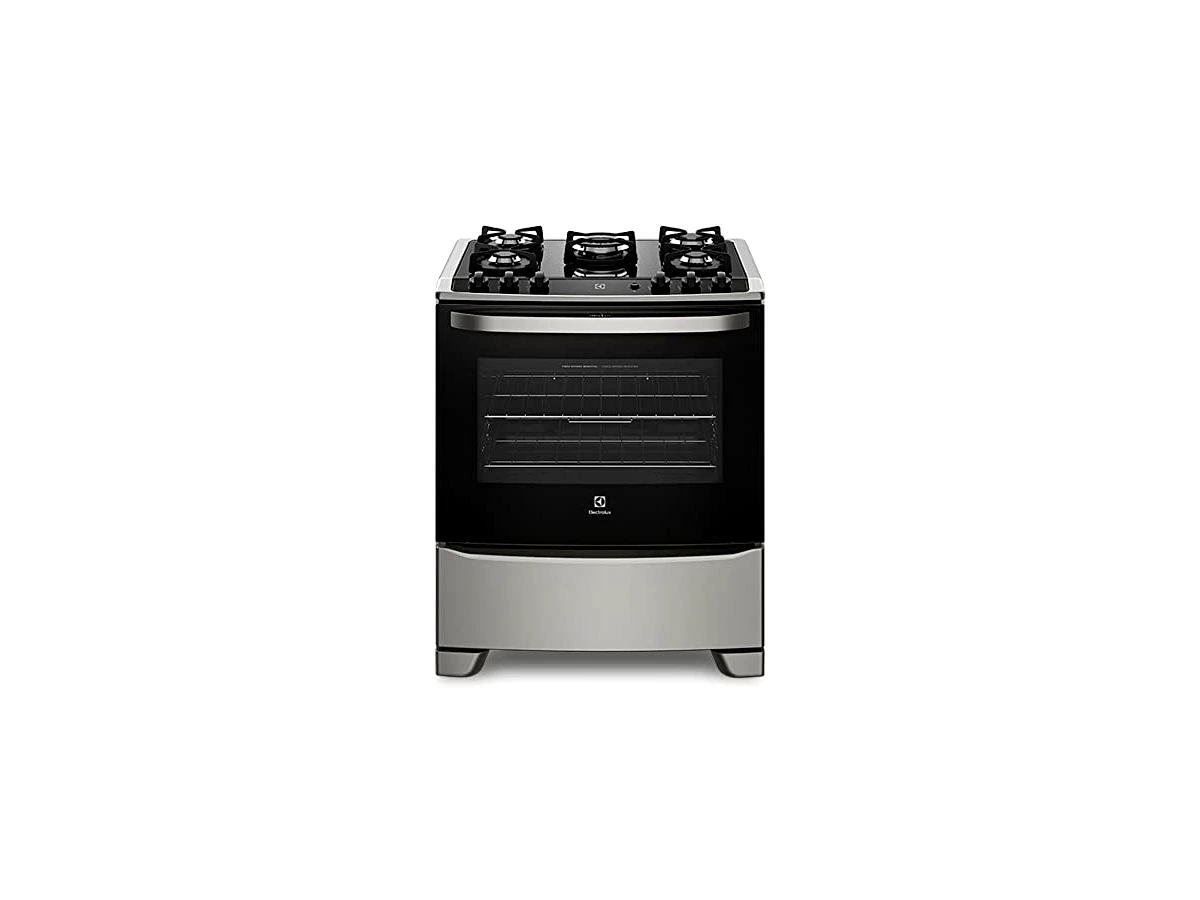 Revisão Fogão 5 Bocas Electrolux 76USV com Mesa de Vidro, Tripla Chama e Timer Digital - Inox: potência bruta e isolamento térmico impecável