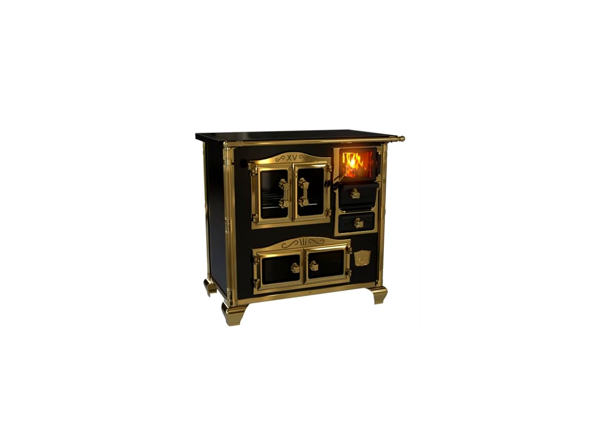 Revisão Fogão a Lenha Princess N°1 Premium Preto Gold Saída Esquerda: O ápice do luxo e praticidade para áreas gourmet