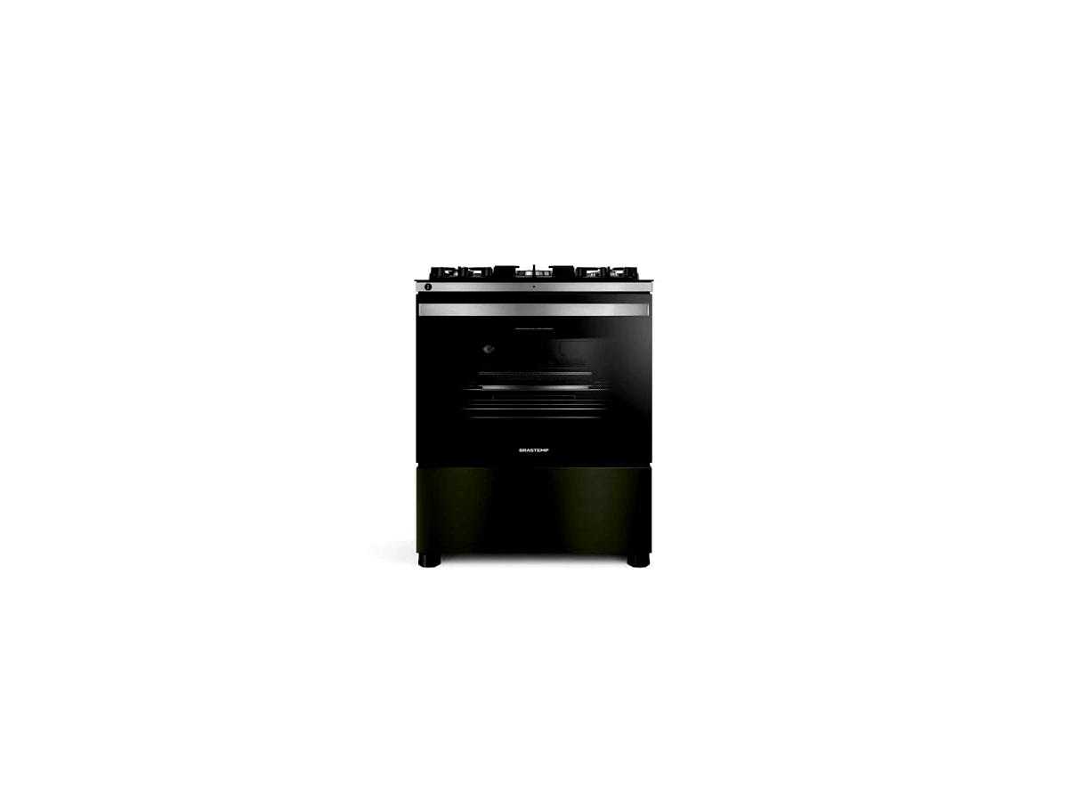 Revisão Fogão Brastemp 5 Bocas Black Inox Eclipse Collection com Função Air Fryer - Modelo BFS5LAP: a fusão definitiva de design premium e forno tecnológico familiar