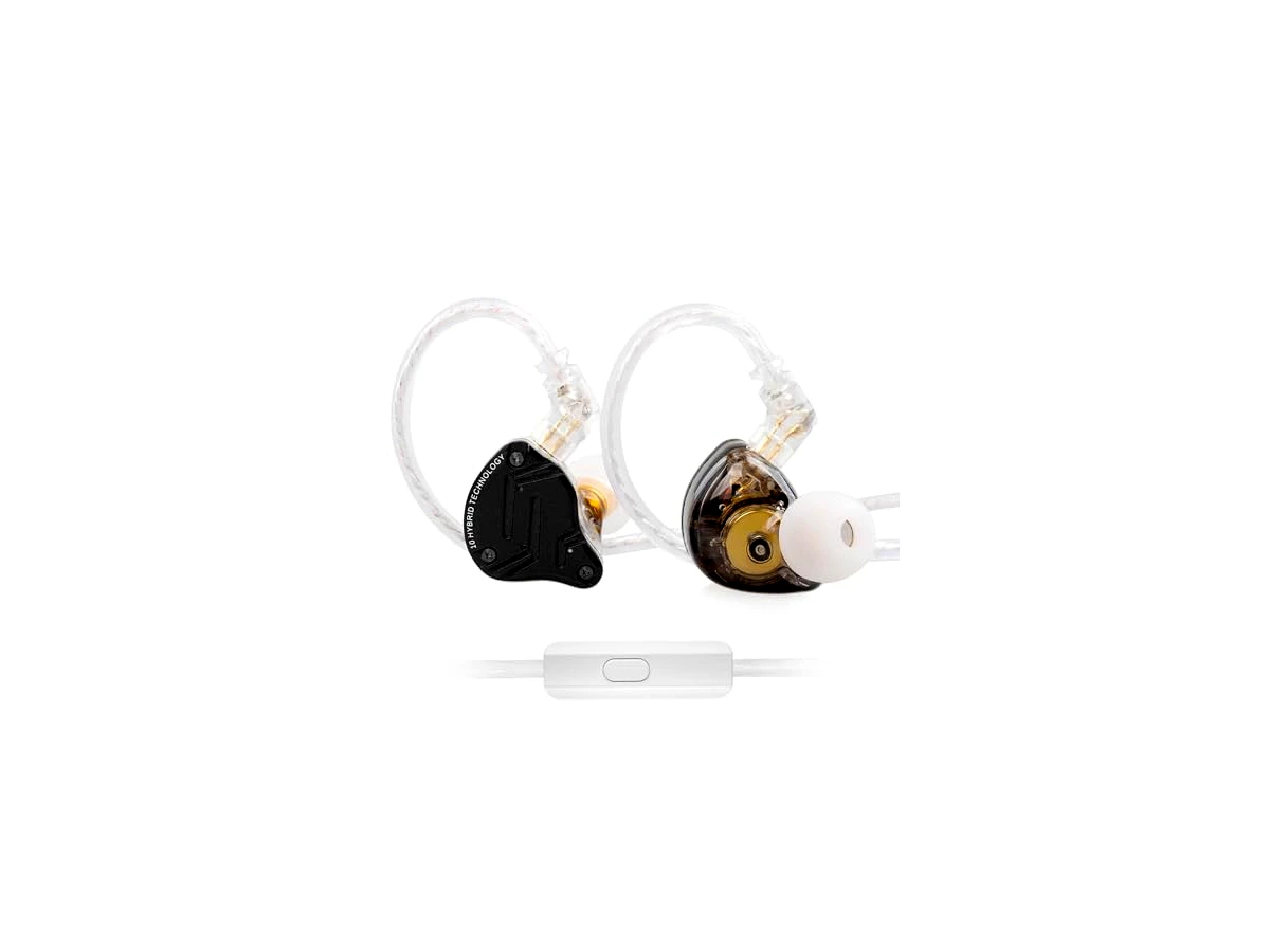 Revisão KZ ZS10 Pro X Fones de ouvido para jogos, KZ in Ear Monitor, 4BA 1DD atualizado, fone de ouvido com fio multi-driver IEM com cabo embutido banhado a prata de 2 pinos para audiófilos (escuro, com: mergulho sonoro potente para o dia a dia e jogos