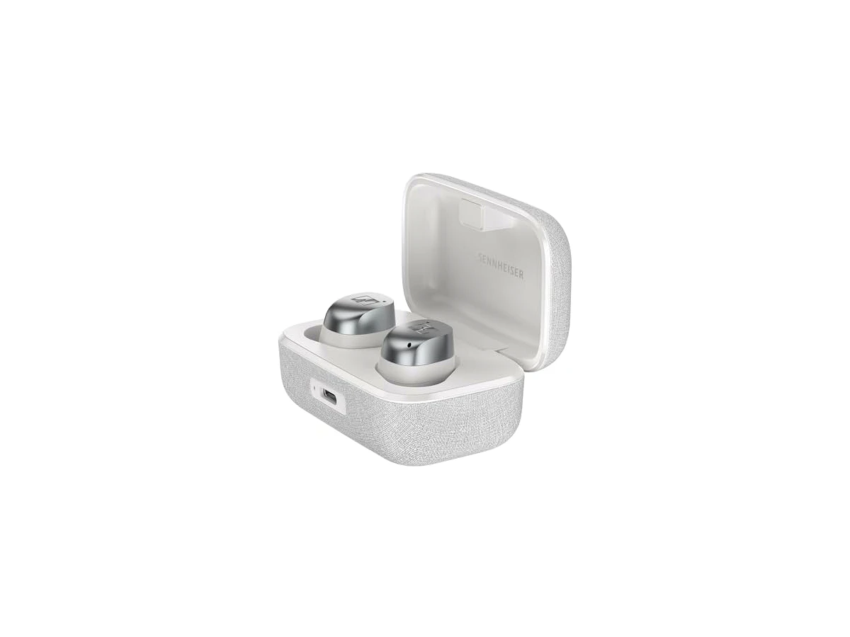 Sennheiser Fones De Ouvido Inteligentes Momentum True Wireless 4 Com Bluetooth 5.4, Som Cristalino, Design Confortável, Bateria Com Duração De 30 Horas, Anc Adaptável, Áudio Le E Auracast - Branco E