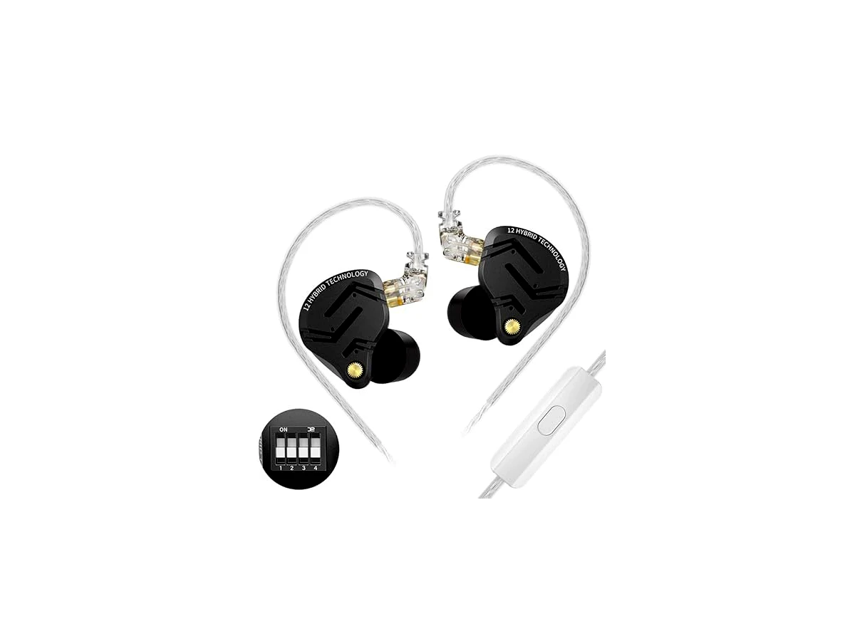 Revisão KZ ZS12 PRO X in Ear Monitor Fones de ouvido sintonizáveis 1DD+5BA HiFi Som estéreo Fones de ouvido com cancelamento de ruído com cavidade metálica completa para músicos/cantores (com microfone,: precisão de áudio cirúrgica para ouvidos exigentes