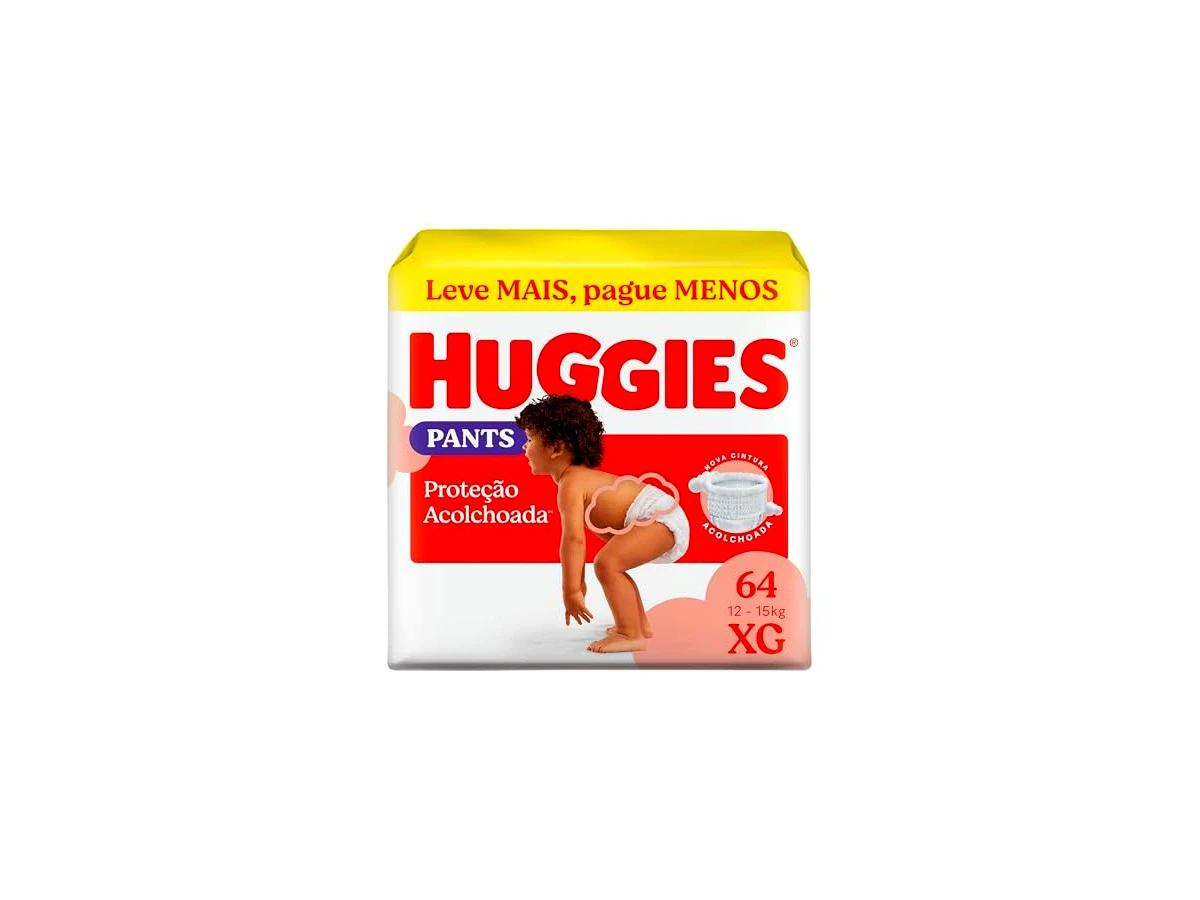 Fralda Infantil Huggies Supreme Care Roupinha Fralda-Calça Tamanho XG (Pacote Mega)
