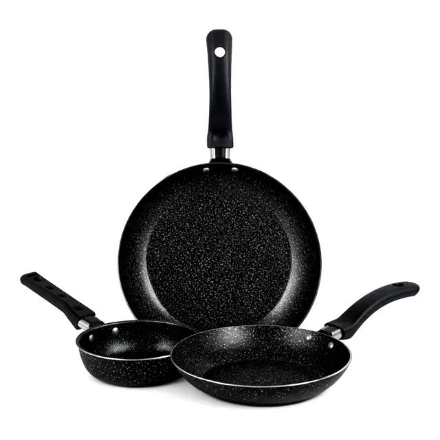 Revisão Jogo de Frigideiras Nacional Antiaderente 3 Peças 14cm 18cm 24cm Francesa: O melhor quebra-galho para quem está saindo de casa