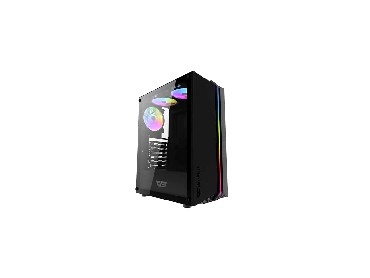 Revisão GABINETE GAMER AIGO DARKFLASH DK151, RGB, MID-TOWER, LATERAL DE VIDRO, COM 3 FANS, PRETO, DK151-BK: Uma opção econômica apenas para setups básicos