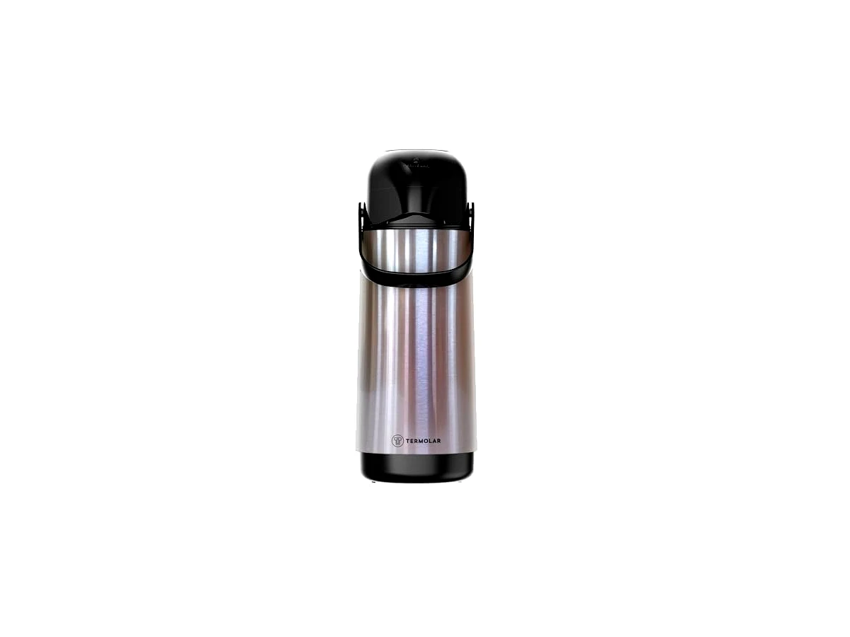 Revisão Garrafa Térmica Termolar Lúmina Aço Inox 1L (Bomba de Pressão - Ref: 57827): o melhor serviço de mesa para ambientes corporativos