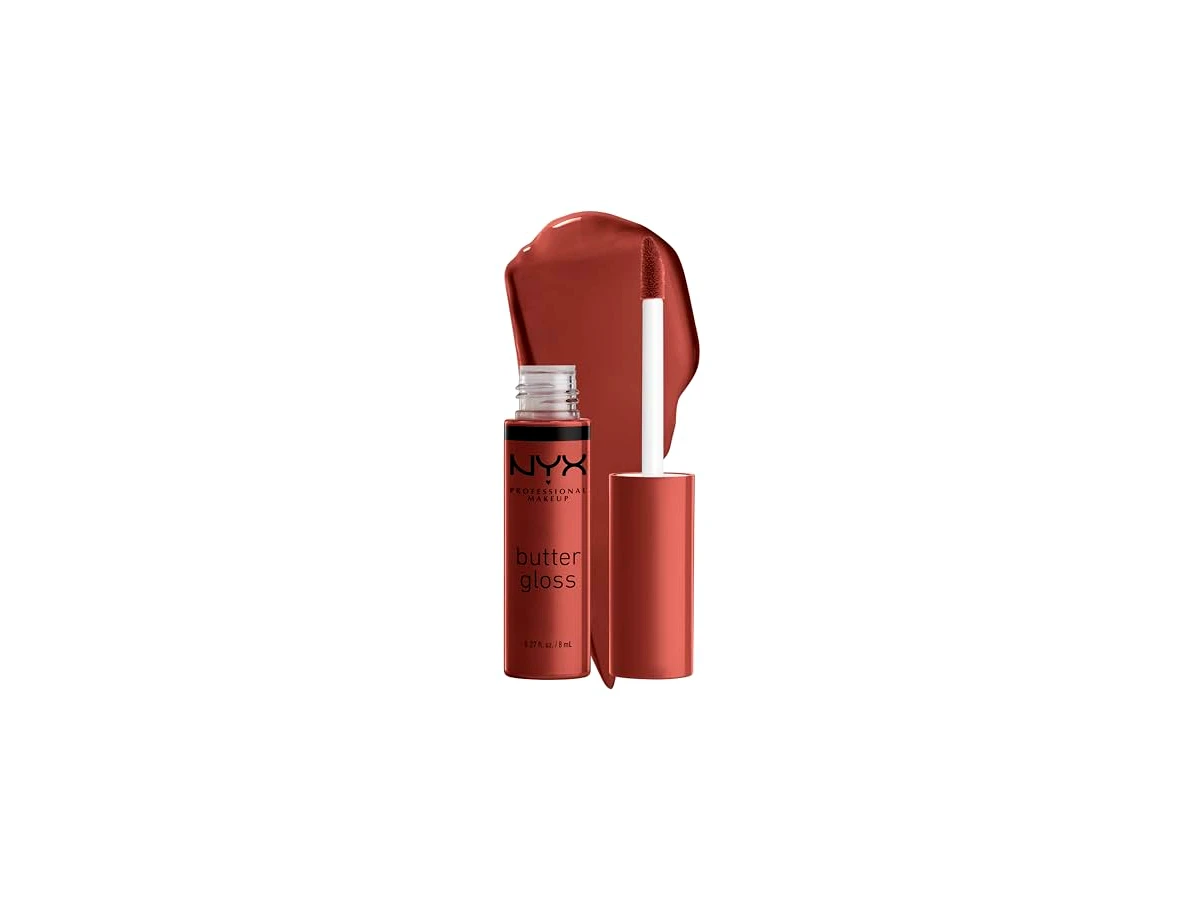 Revisão NYX Professional Makeup Butter Gloss Non-Sticky Lip Gloss - Cor: BLG16 Praline: o conforto clássico do acabamento amanteigado para o dia a dia