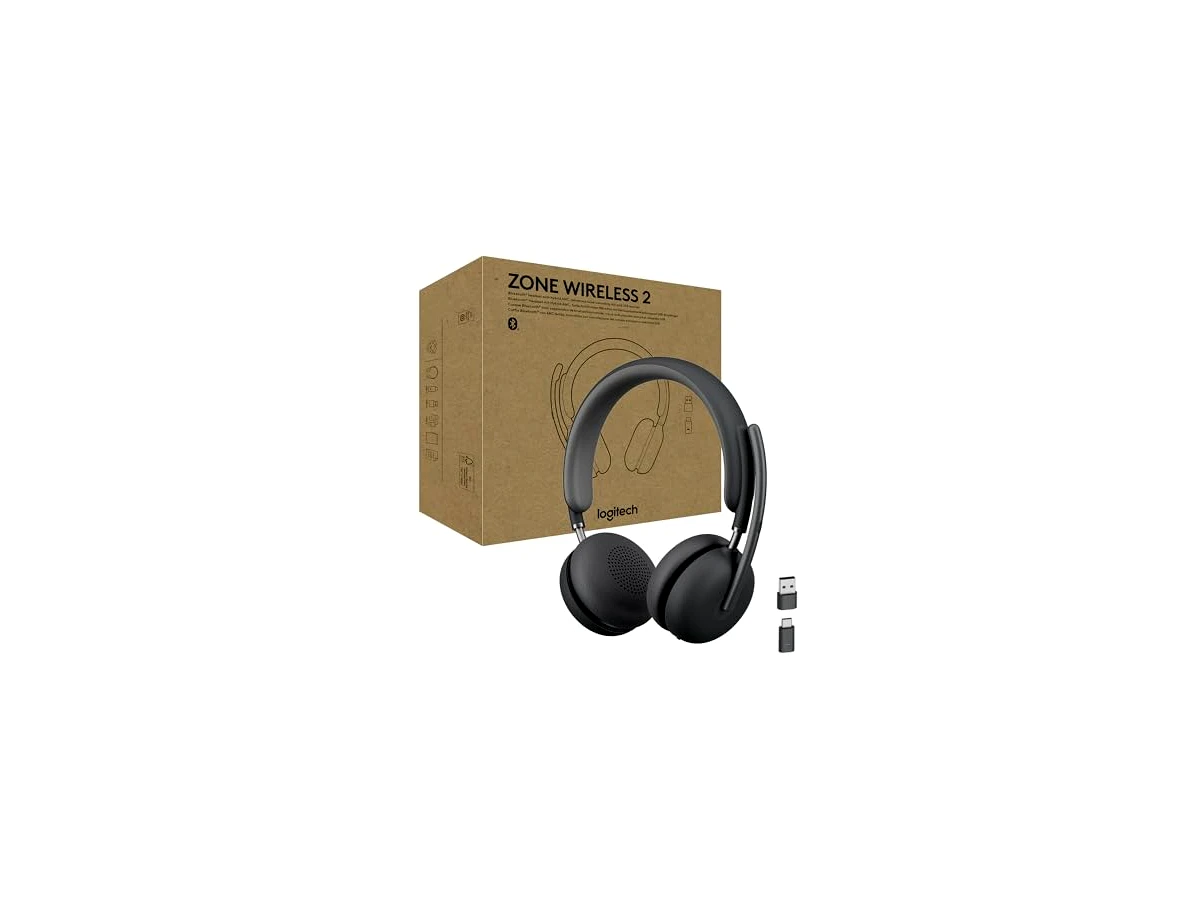Revisão Logitech Fone de ouvido Zone Wireless 2 premium com cancelamento de ruído híbrido ANC, Bluetooth, USB-C, USB-A, certificado para equipes Microsoft e par rápido, projetado para laptops Intel Evo: a melhor escolha para voz cristalina no caos corporativo