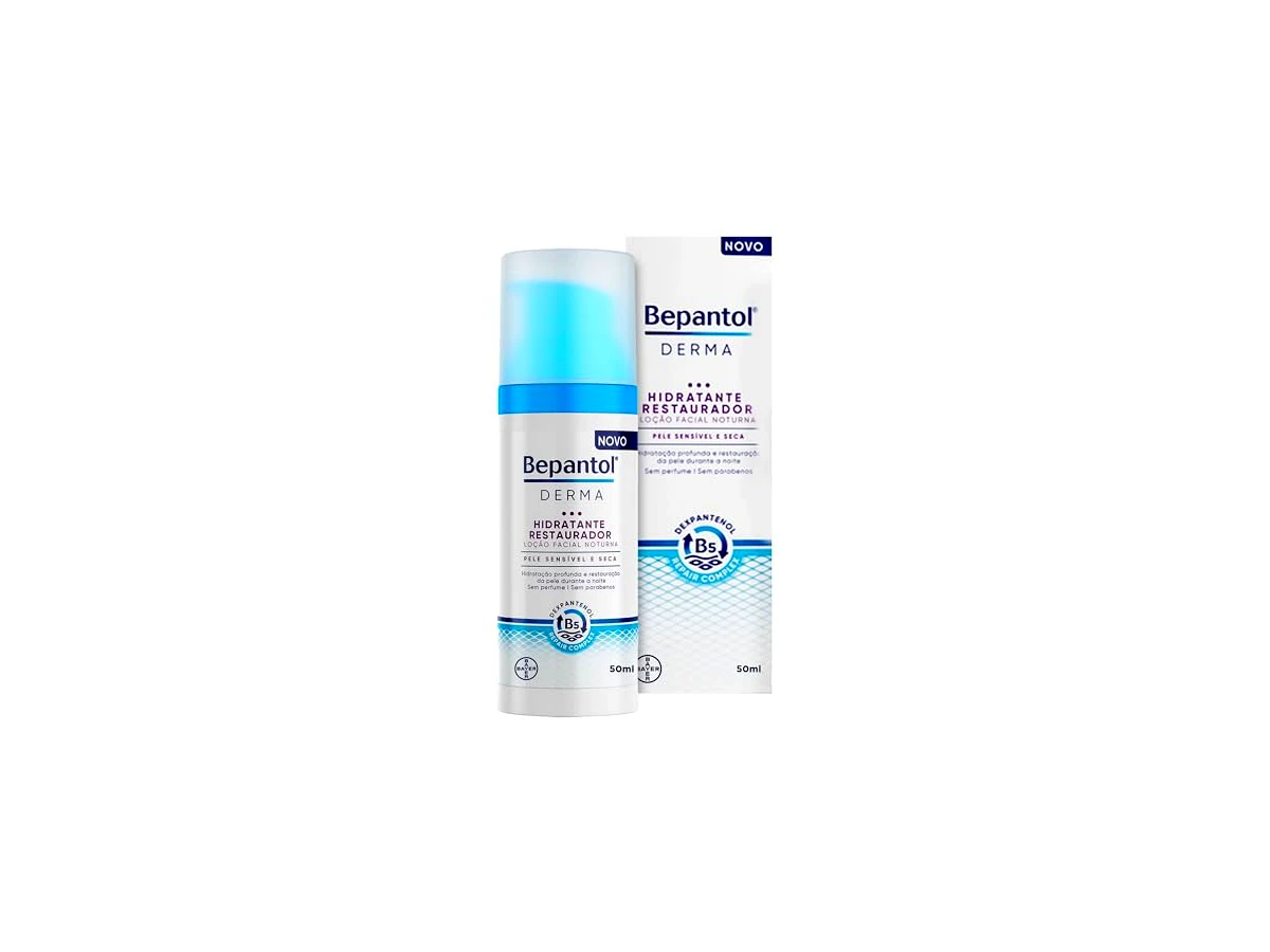 Revisão Bepantol Derma Hidratante Facial Noturno Restaurador 50g: hidratação profunda com excelente custo-benefício para pele seca