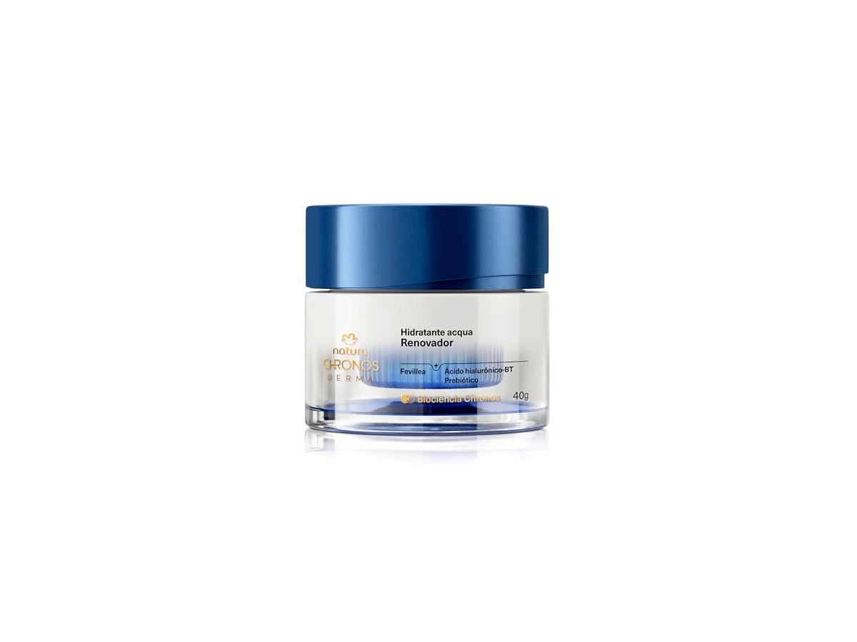 Revisão Hidratante Facial Natura Chronos Acqua Biohidratante Renovador 40g: hidratação profunda sem pesar em peles mistas e oleosas