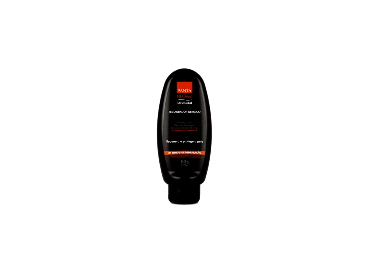 Revisão Panta Neoskin Hidratante Para Tatuagem e Restaurador Dérmico: um tudo em um potente para cicatrização e manutenção das cores