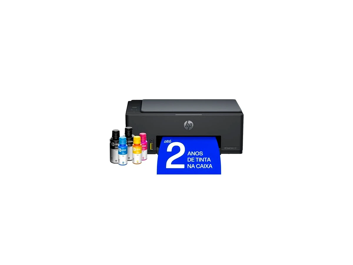 Impressora Multifuncional HP Smart Tank 581 Tanque de Tinta Colorida Wi-Fi, USB - Alta Economia -Copiadora e Scanner (4A8D5A)