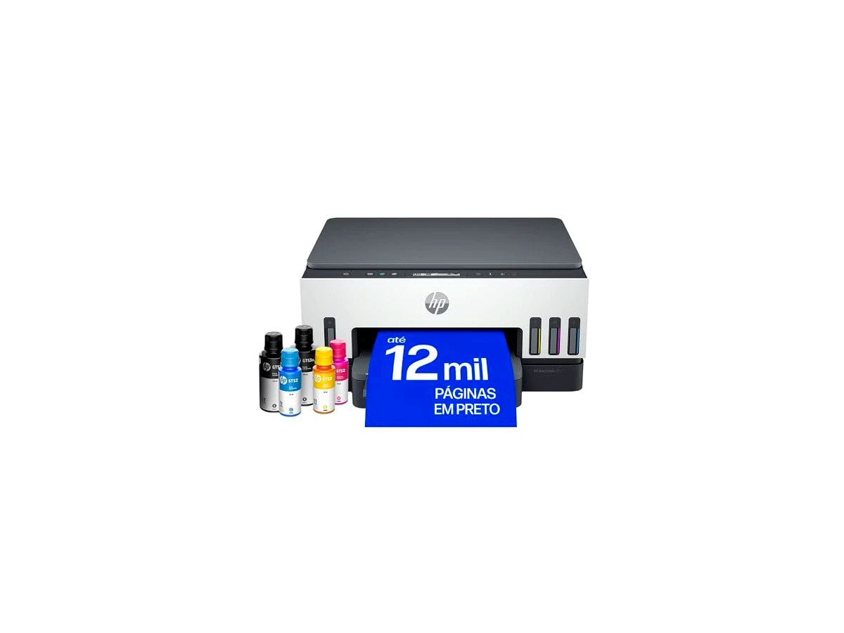 Revisão Impressora Multifuncional HP Smart Tank 724 Tanque de Tinta Colorida Wi-Fi Scanner Duplex. Funções: Imprimir, Copiar, Digitalizar. Cor: Branco (2G9Q2A): a escolha definitiva para produtividade no home office