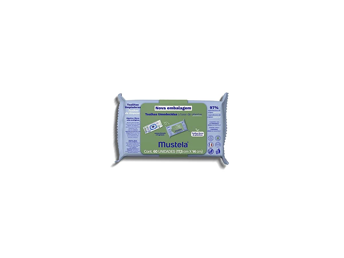 Revisão Toalhas Umedecidas Mustela Base de Plantas com Abacate Orgânico (Pacote com 60 unidades): Sustentabilidade premium com alto custo por troca