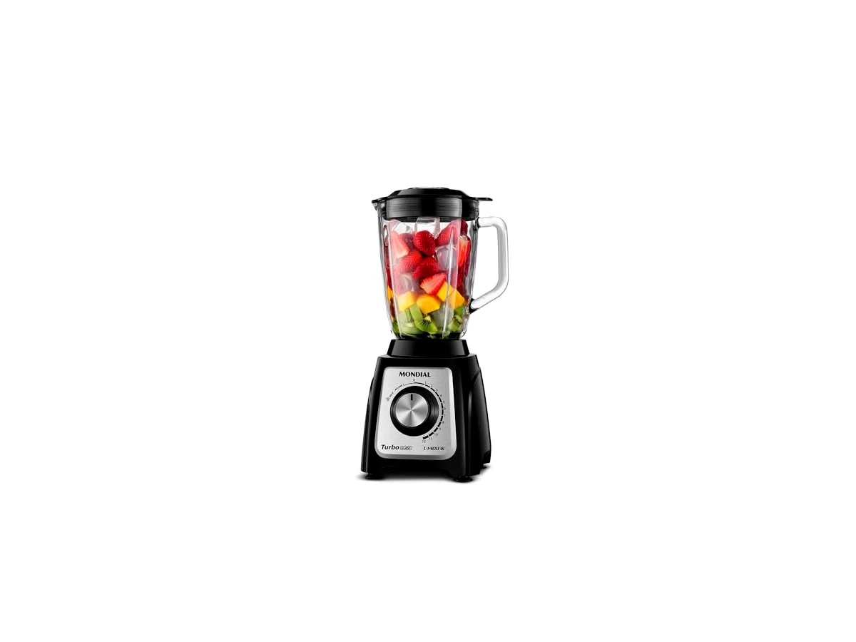 Revisão Liquidificador Mondial Turbo Glass L-1400-GI, Copo de Vidro 2,2L, 1400W: alta potência e corte ágil pelo menor preço