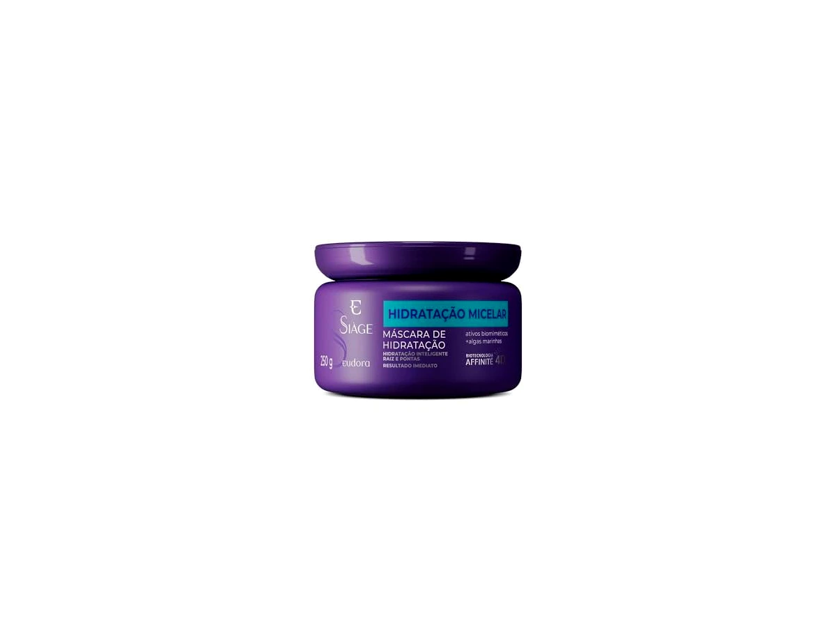 Revisão Máscara Capilar de Tratamento Eudora Siàge Hidratação Micelar 250g: hidratação profunda que preserva o movimento natural