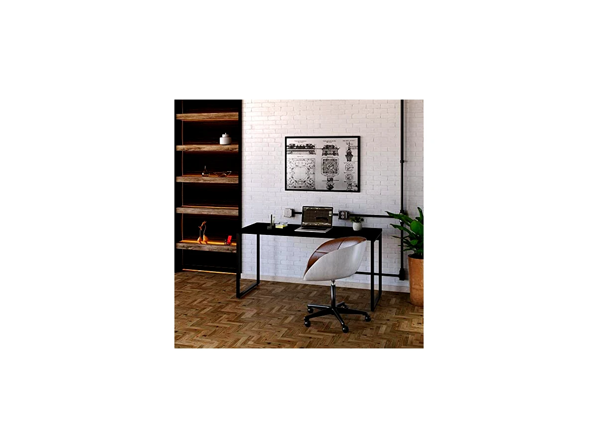 Revisão Escrivaninha Trevalla Kuadra Me150-E10 Industrial 150cm Preto Onix: excelente área útil que exige atenção à distribuição de peso