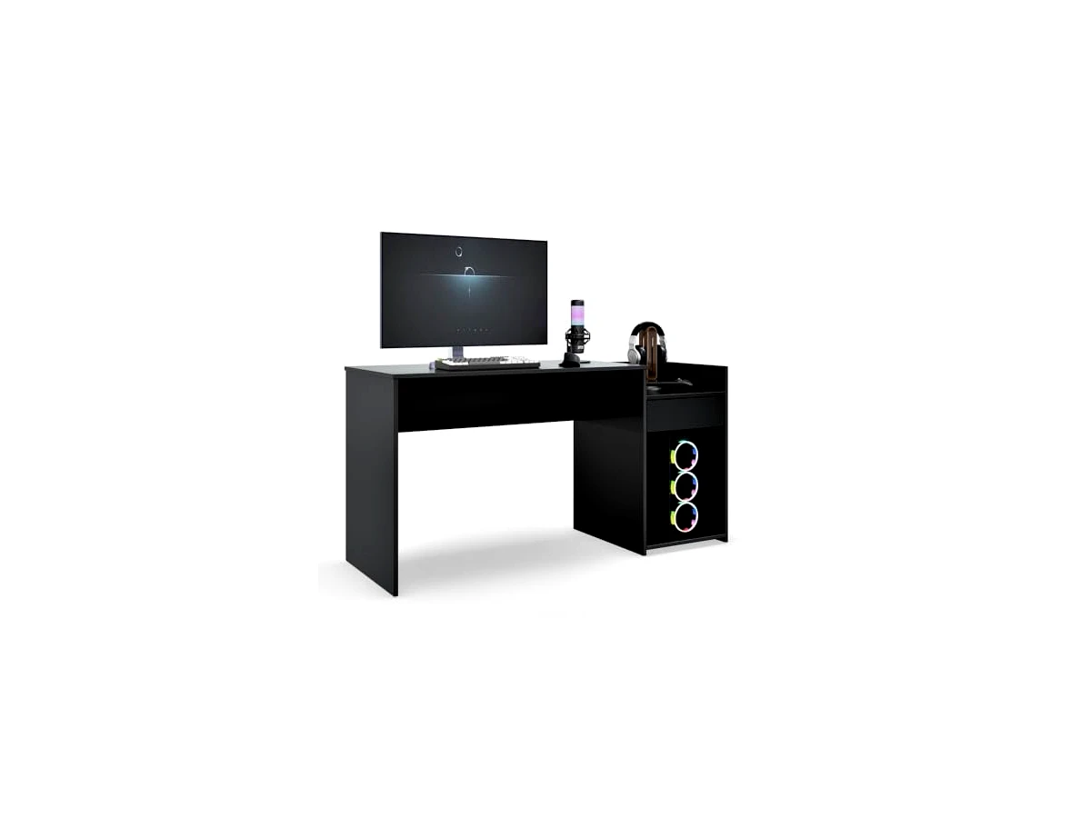 Revisão Mesa para Computador Pc Gamer Com Gaveta Nicho Escrivaninha Eros (Preto): a opção quebra-galho para espaços minúsculos