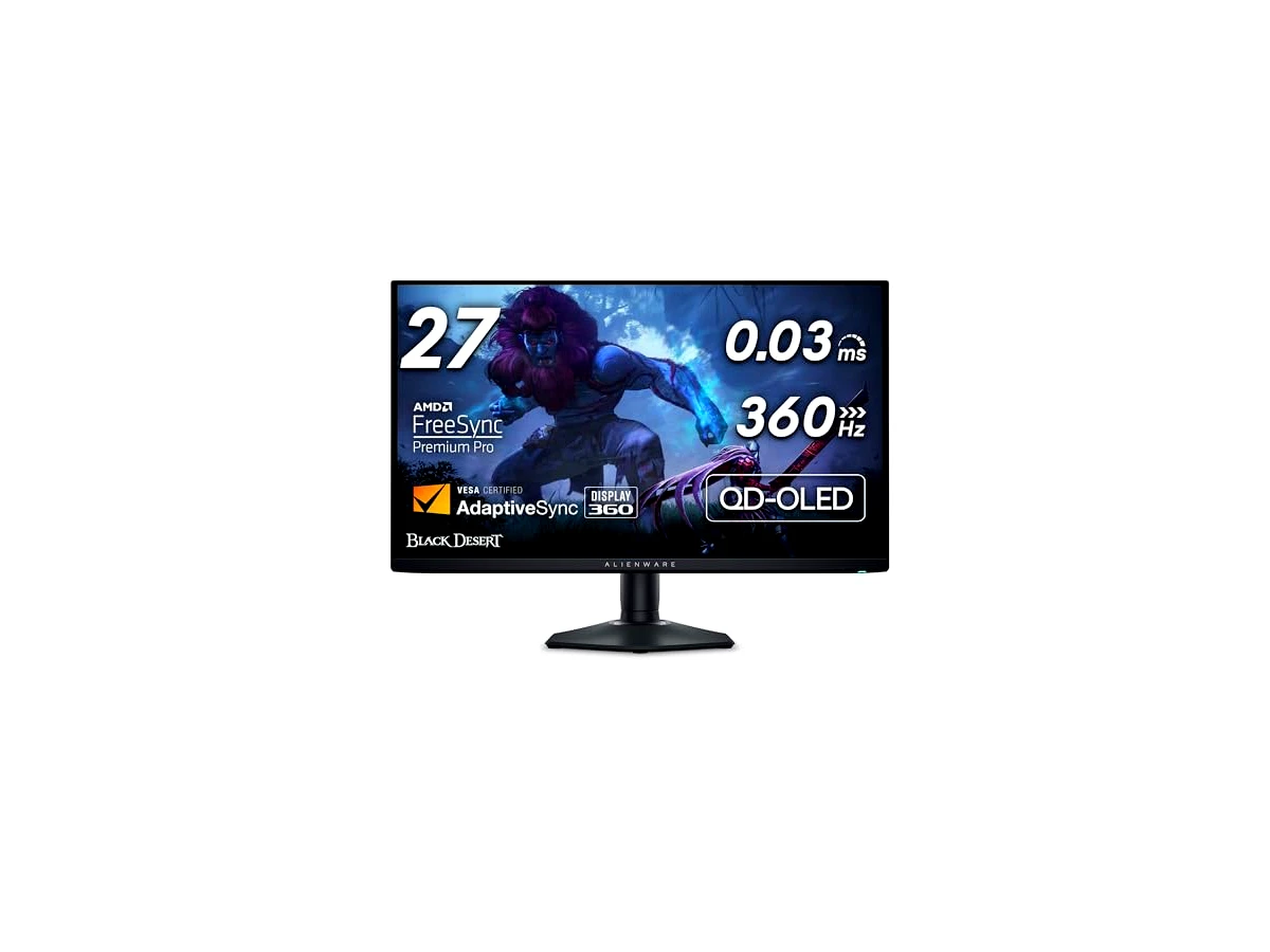 Revisão Alienware Monitor de jogos AW2725DF OLED - Tela Quantom-Dot WQHD (2560 x 1440) 360Hz 0,03 Ms, AMD FreeSync Premium Pro, HDMI/DP/USB 3.2 Gen1, ajuste de altura/inclinação/rotação/pivô - Preto: o melhor monitor QHD para máxima vantagem competitiva no PC