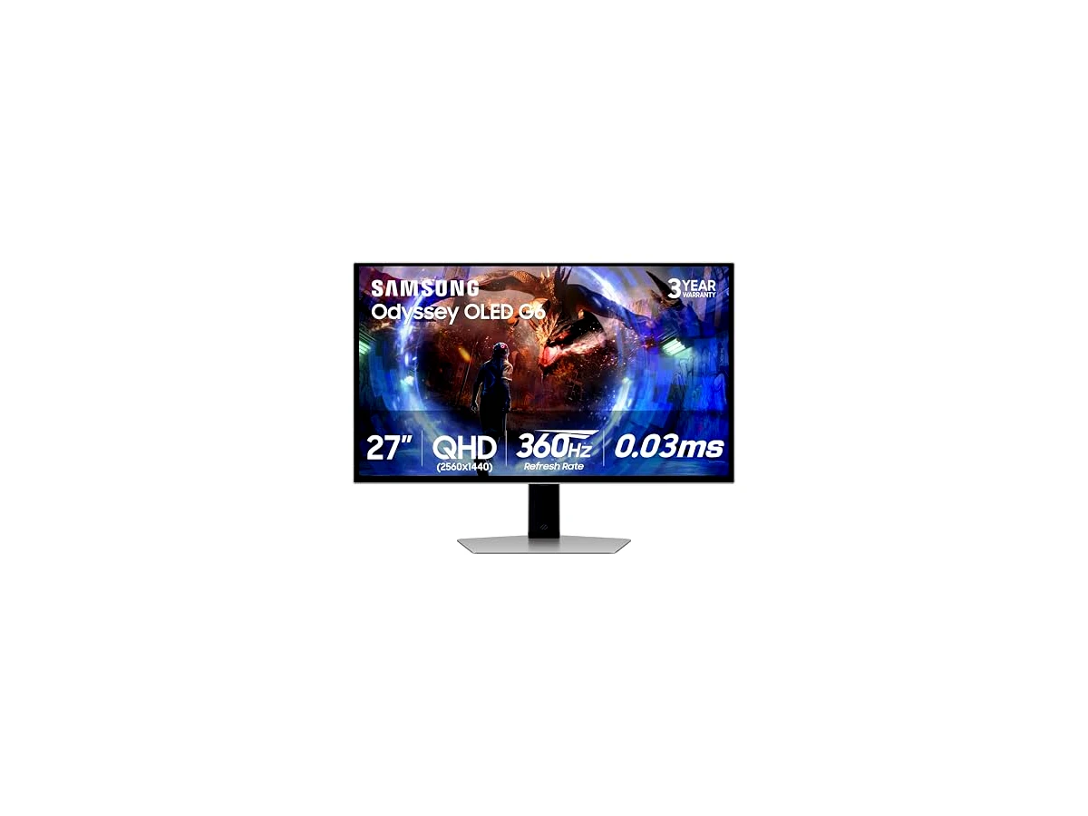 Revisão SAMSUNG Monitor De Jogos Odyssey Qd-Oled G6 (G60Sd) Series De 27” Com Qhd 360Hz 0,03Ms, Amd Freesync Premium Pro, Antirreflexo, Design Elegante, Sistema De Resfriamento, Ls27Dg602Snxza, 2026: A escolha definitiva para jogar com fluidez durante o dia