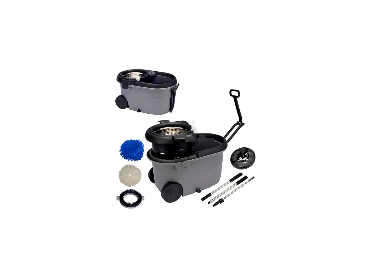 Revisão Mop Giratório Perfect Pro 360 com Rodinhas e Cesto em Inox 16 Litros: conforto absoluto para limpar áreas grandes sem dor nas costas