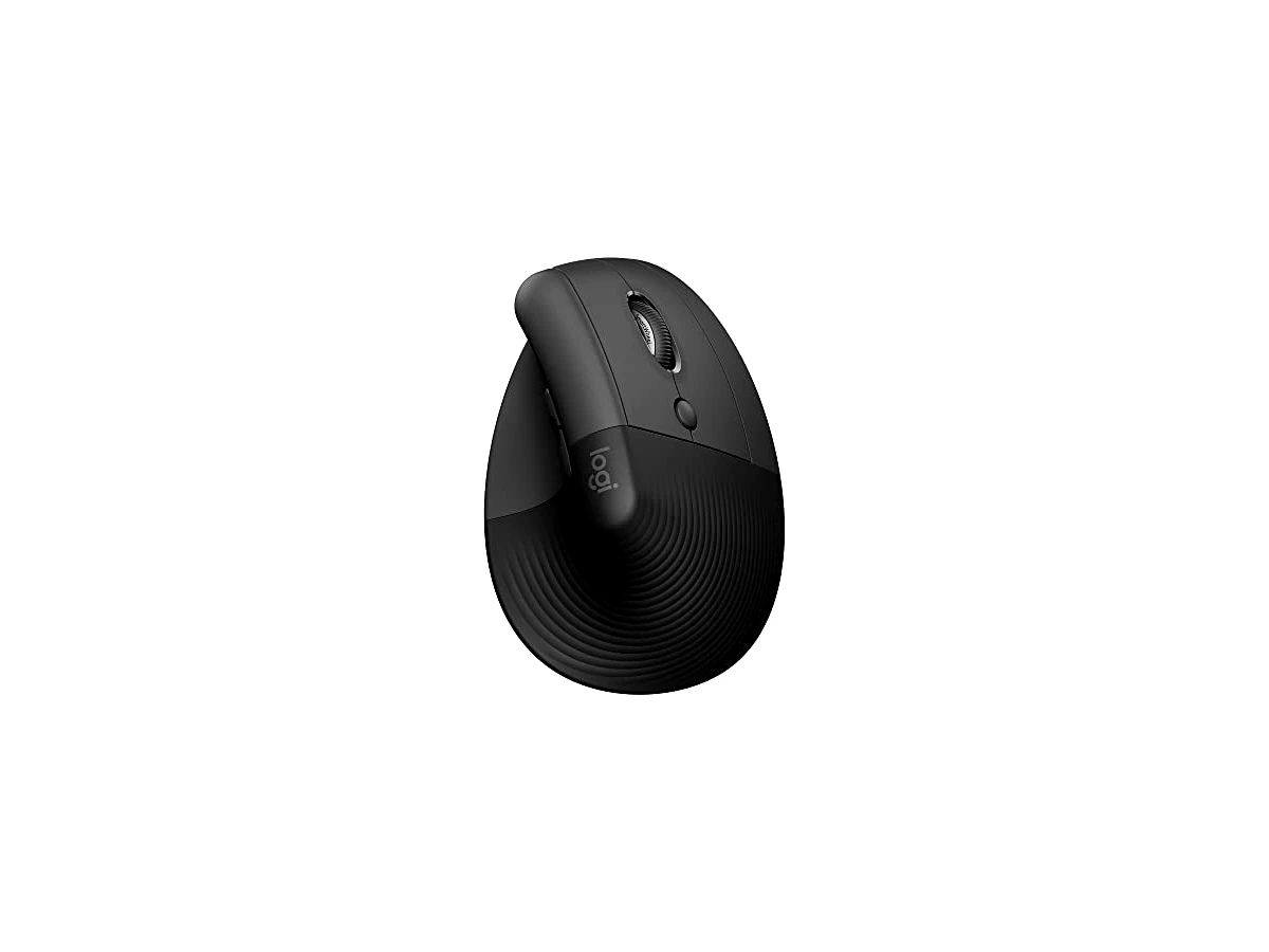 Mouse Sem Fio Logitech Lift Vertical com Design Ergonômico para Redução de Tensão Muscular, Cliques Silenciosos, Conexão Bluetooth ou USB Logi Bolt, Compatível com Windows/macOS/iPadOS - Grafite