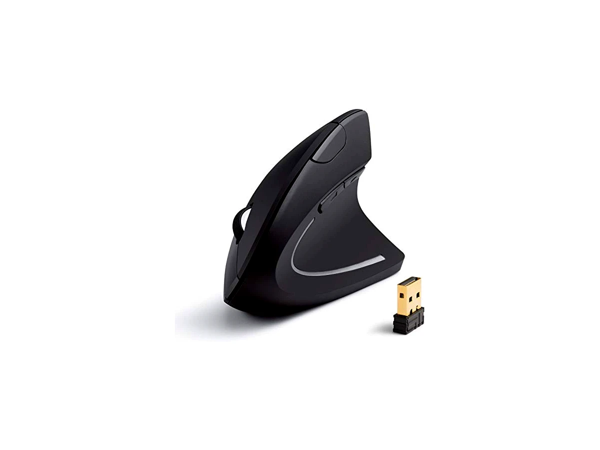 Revisão Anker Mouse óptico ergonômico vertical 2.4G, 800/1200/1600 DPI, 5 botões para laptop, desktop, PC, MacBook – Preto: a porta de entrada acessível para o conforto ergonômico