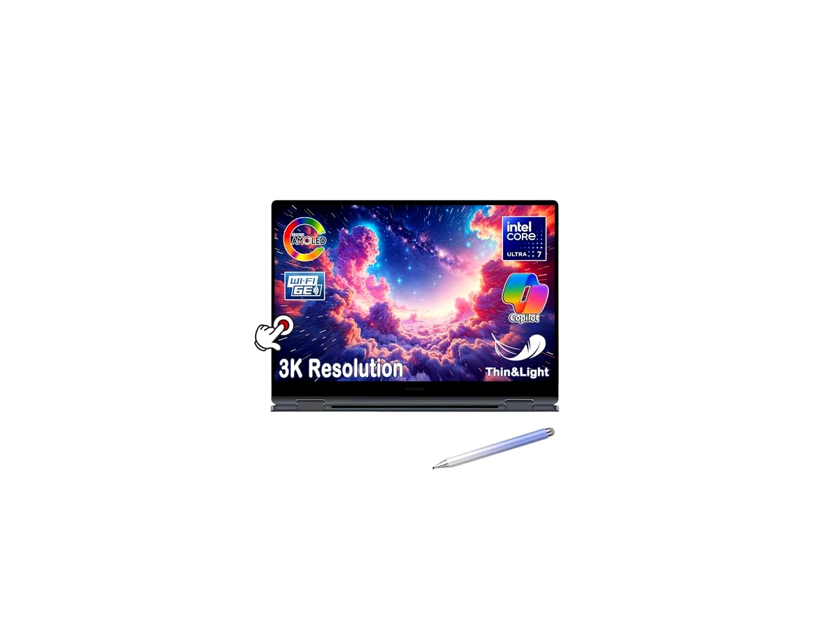 Revisão Samsung Notebook Galaxy Book4 Pro 360 2 em 1, tela sensível ao toque AMOLED 3K de 16 polegadas, Intel Core Ultra 7 155H, 120Hz, bateria 21H, alimentação IA com copiloto, com caneta (16 GB de RAM | SSD: tela incrível e altíssimo poder, mas com os poréns de um modelo importado.