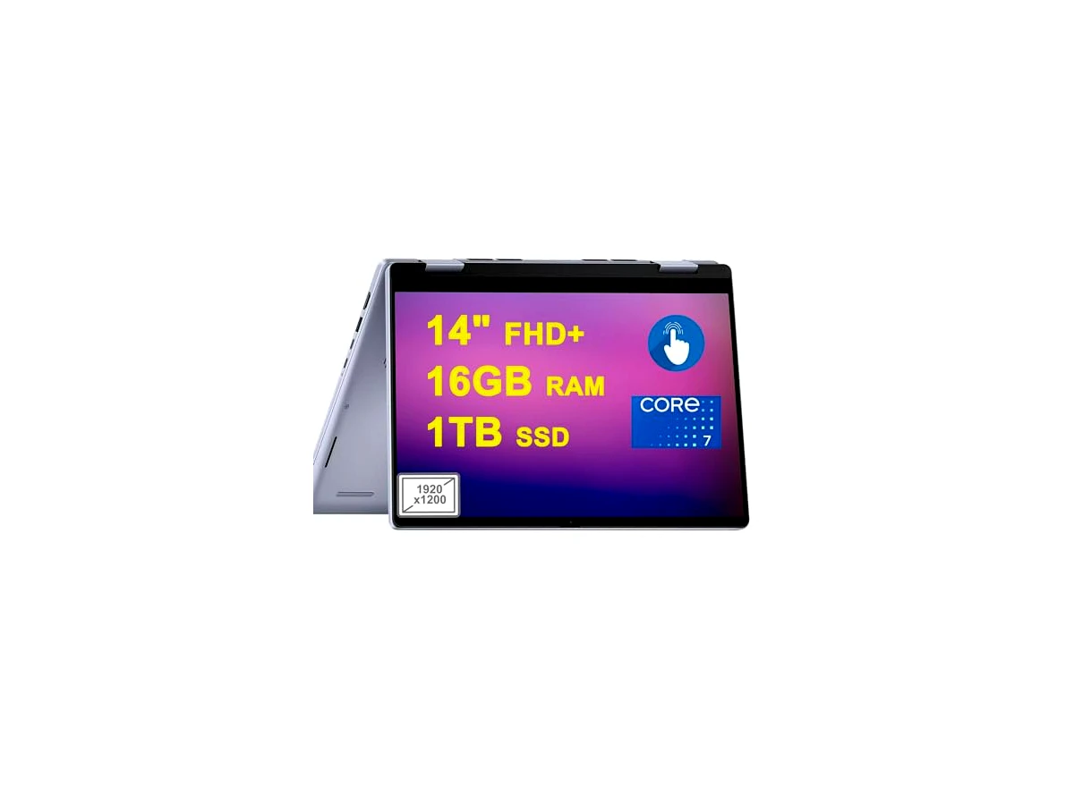 Revisão DELL Laptop Inspiron 14 7440 2 em 1 35.6 cm FHD+ tela sensível ao toque antirreflexo Intel 10-core 7 150U Processador 16GB RAM SSD 1TB Backlit FHD Câmera ExpressCharge MaxxAudio Pro Win11 Azul: Produtividade versátil com atenção ao layout importado