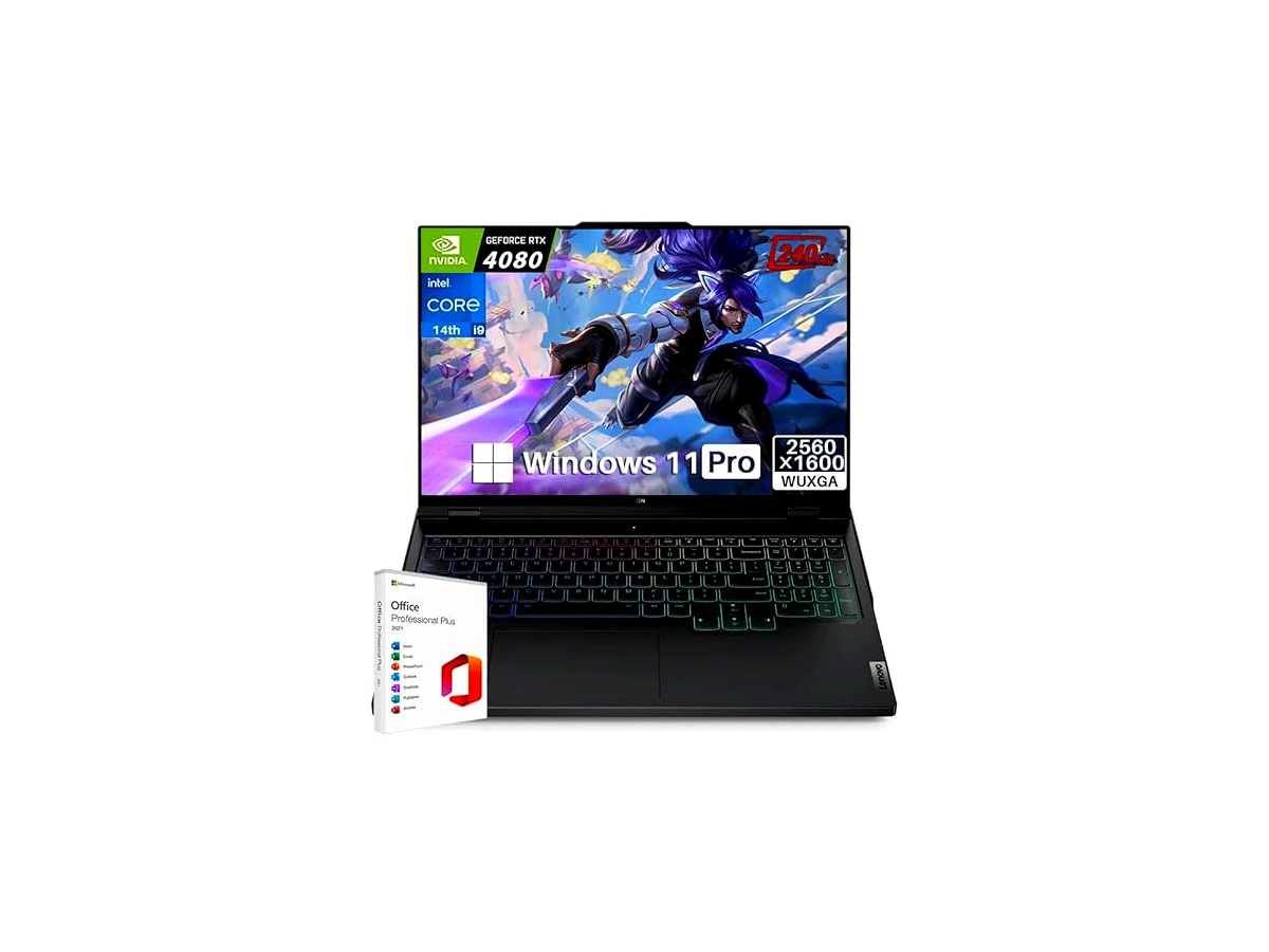 Revisão Lenovo Laptop para jogos Legion Pro 7i Gen 9 com licença vitalícia do Microsoft Office, Intel i9-14900HX, GeForce RTX 4080 12 GB, IPS QHD+ 500 nits 240 Hz, 64 GB DDR5 RAM, SSD de 2 TB, Windows 11 Pro: uma estação de renderização indomável que substitui seu desktop.