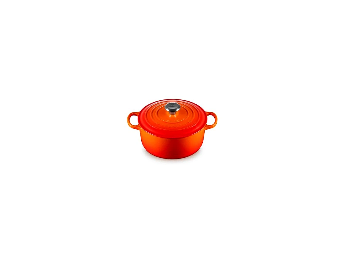 Revisão Le Creuset Panela Redonda Signature em Ferro Fundido Esmaltado 24cm (Laranja Flame): o investimento definitivo para a sua cozinha