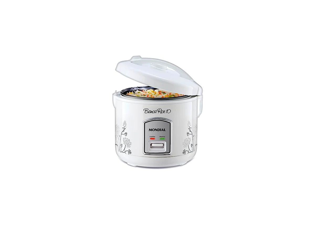 Revisão Panela Elétrica de Arroz Mondial Bianca Rice 10 Branco (PE-10): capacidade clássica para famílias grandes