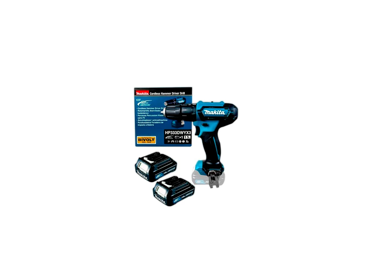 Revisão Furadeira e Parafusadeira de Impacto a Bateria 12V Makita HP333DWYX3 CXT com 1 Bateria 1,5Ah e Carregador Bivolt: a excelência em ergonomia e precisão custa caro