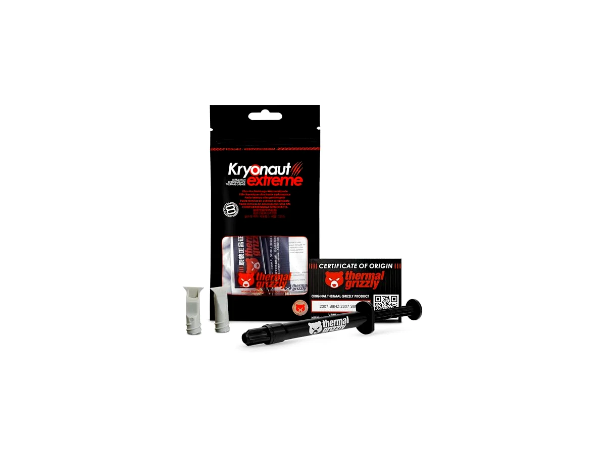 Revisão Thermal Grizzly - Pasta térmica Kryonaut Extreme para refrigeradores | Pasta para dissipador de calor - 2 gramas: o limite absoluto de desempenho térmico