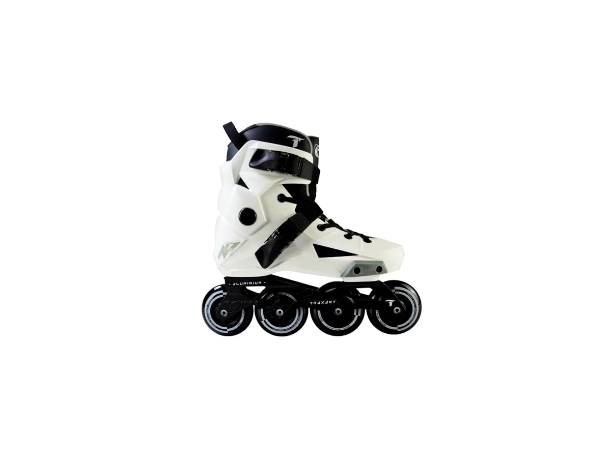 Revisão Patins Traxart Revolt Branco Inline Freestyle - 80mm ABEC-9: a escolha robusta para evoluir nas ruas com saltos e slides