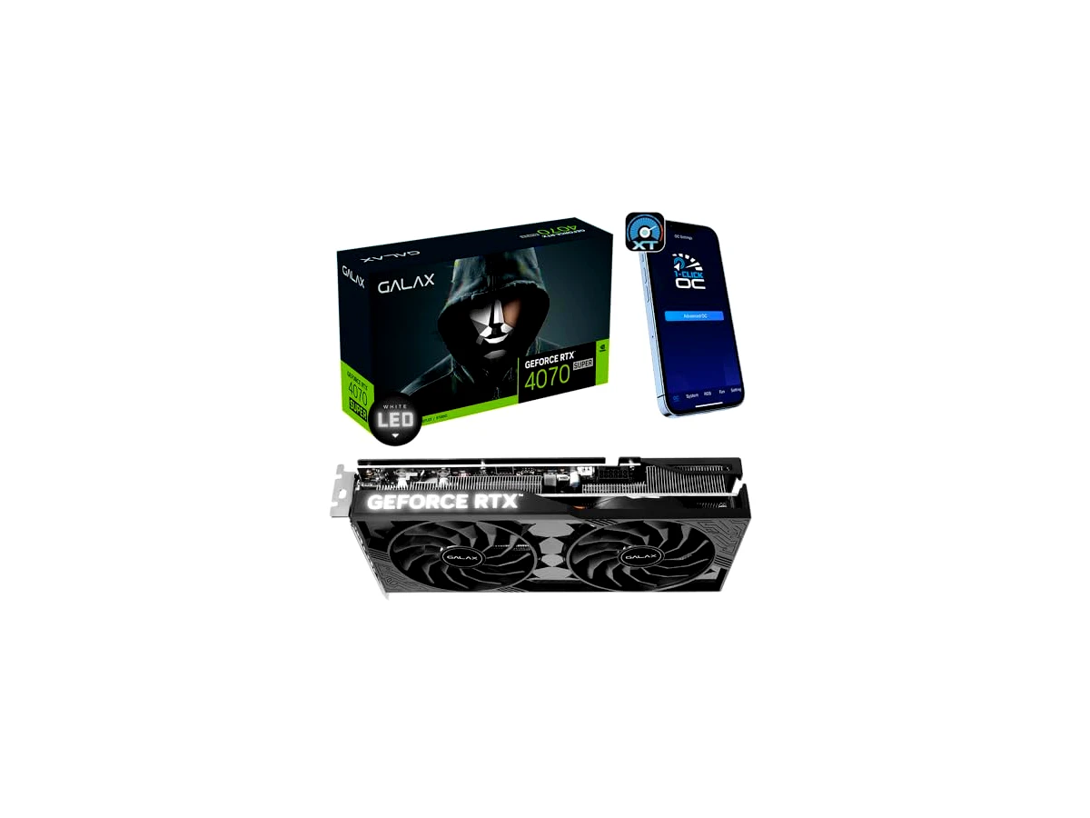 Revisão Galax, Placa de Vídeo 4070 SUPER 1-Click OC 2X GALAX GeForce, 12 GB GDDR6X, DLSS 3, Ray Tracing - 47SOM7MD9PSU: Potência brutal para Quad HD em formato compacto