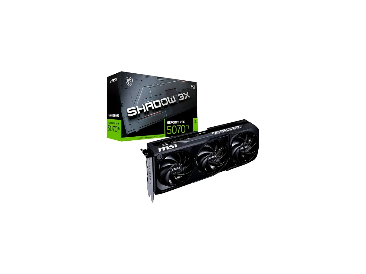 Revisão MSI GeForce RTX 5070 Ti 16G Shadow 3X OC — 16GB GDDR7 (28Gbps/256-bit), PCIe 5, Boost: 2482MHz, HDMI 2.1b, DisplayPort 2.1b: Alto desempenho em 1440p e 4K com design focado na discrição
