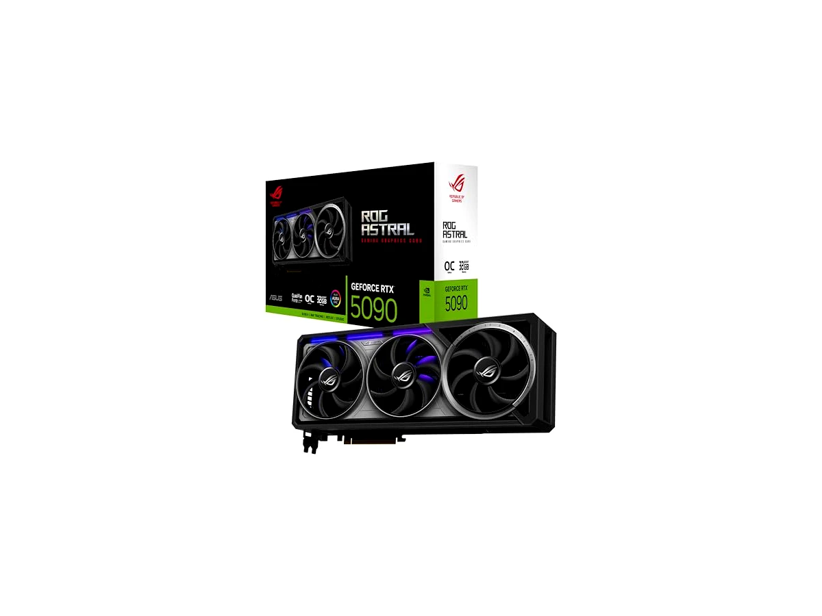 Revisão ASUS Placa gráfica ROG Astral GeForce RTX™ 5090 OC Edition para jogos (PCIe® 5.0, 32GB GDDR7, HDMI®/DP 2.1, 3.8 compartimentos, design de 4 ventiladores, ventiladores de tecnologia axial, câmara de: poder absoluto para setups colossais e orçamentos ilimitados