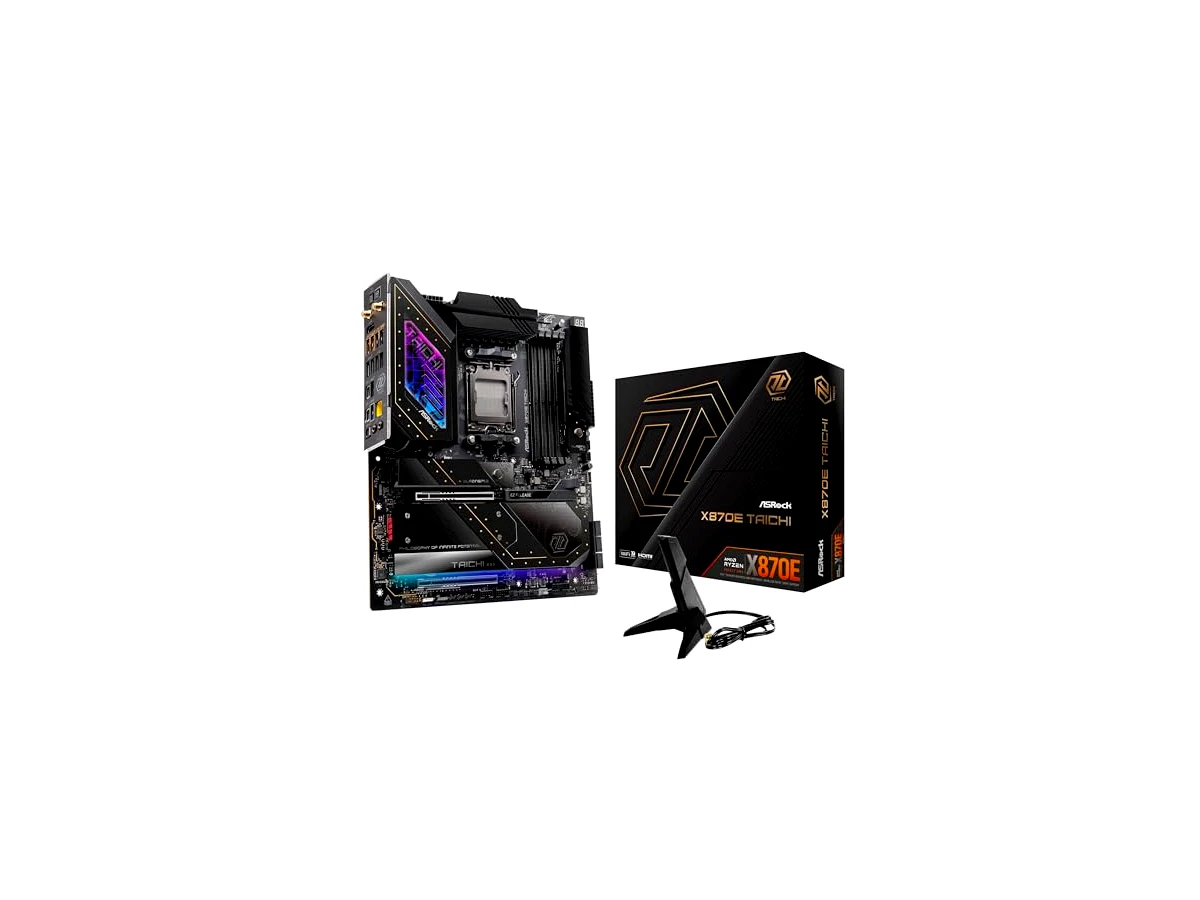 Revisão ASRock AMD X870E Taichi Ryzen Socket AM5 X870 Dual Channel DDR5 DIMMs 256 GB 8200 EATX Placa-mãe M.2 LED WiFi 7: força bruta em construção e estabilidade térmica
