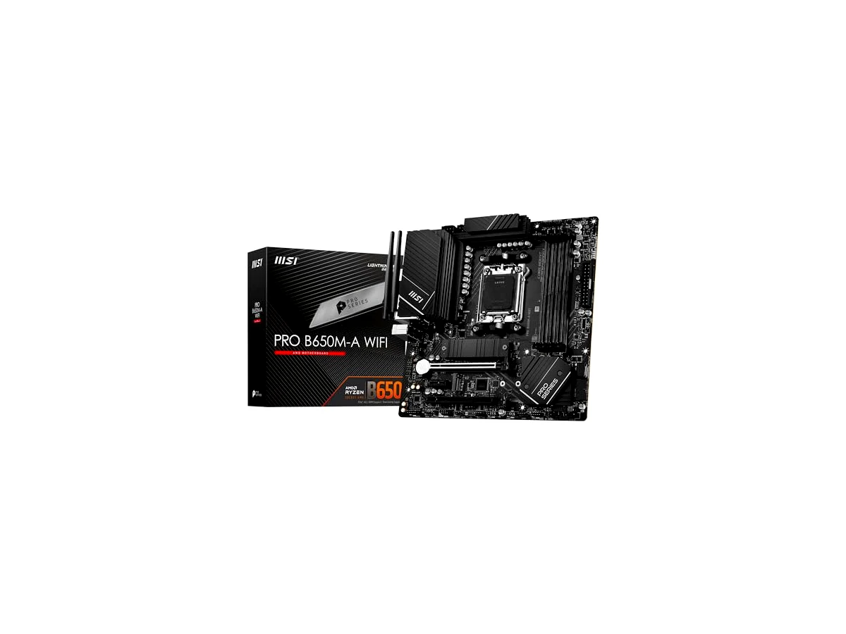 Placa Mãe MSI PRO B650M-A WIFI (AM5/4xDDR5/HDMI/DisplayPort/M.2/USB 3.2)
