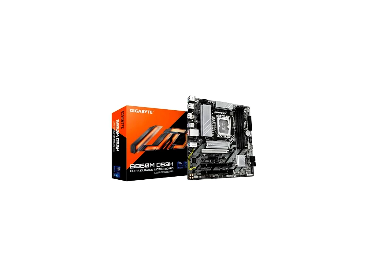Revisão GIGABYTE Placa-mãe B860M DS3H - CPUs Intel Core Ultra Series, 5+1+2+1 Fases VRM, até 9066MHz DDR5, 1xPCIe 5.0 + 1xPCIe 4.0 M.2, LAN 2.5GbE, USB 3.2 Gen 2: A melhor porta de entrada para a plataforma LGA 1851